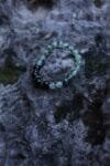 Prehnite mixed Silver Obsidian Bracelet(8mm)
