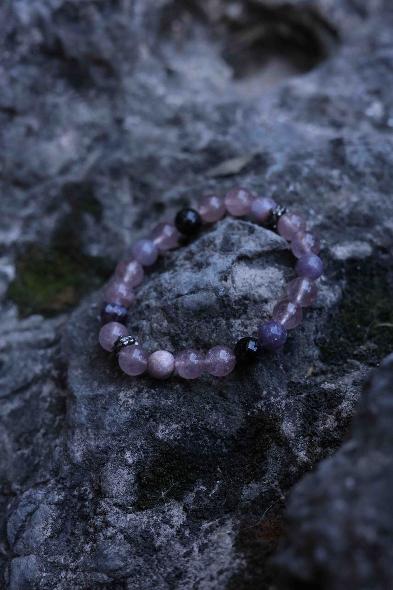 Strawberry Quartz mixed Tourmaline Bracelet(8mm)