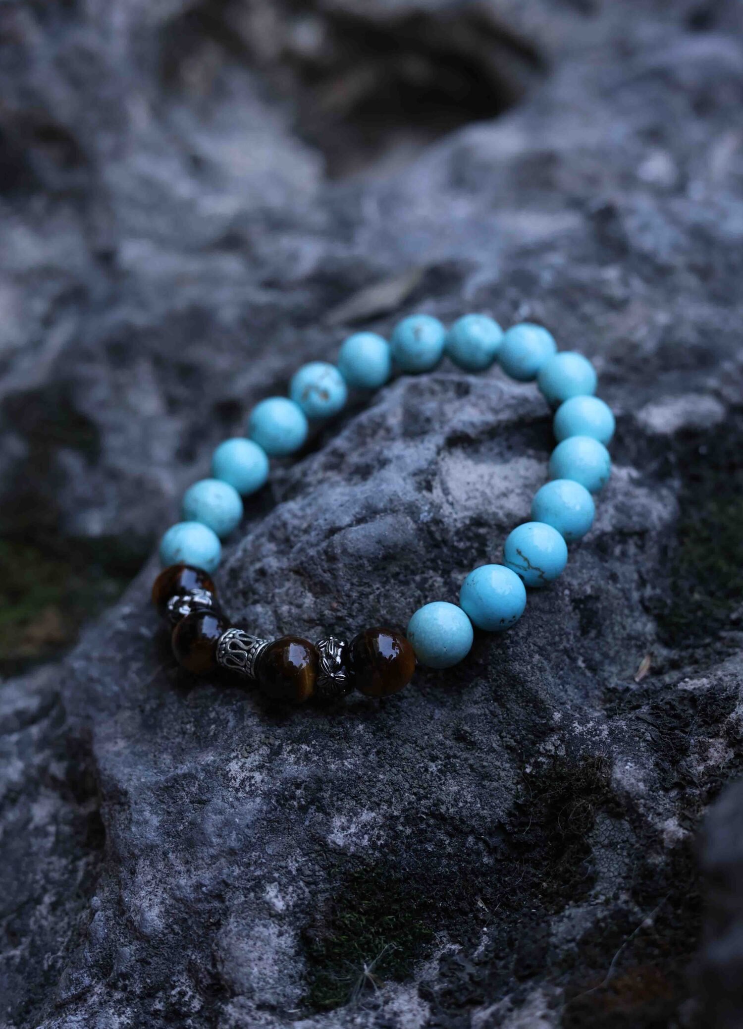 Turquoise mixed Tiger Eye Bracelet(8mm)