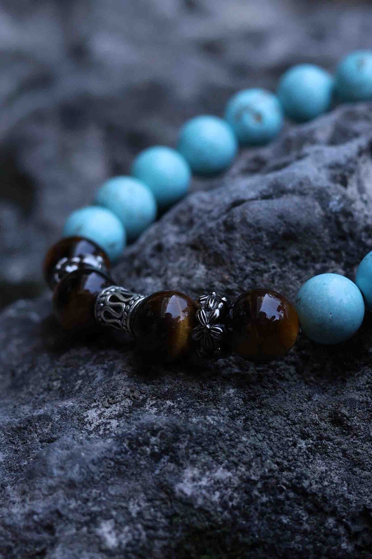 Turquoise mixed Tiger Eye Bracelet(8mm)