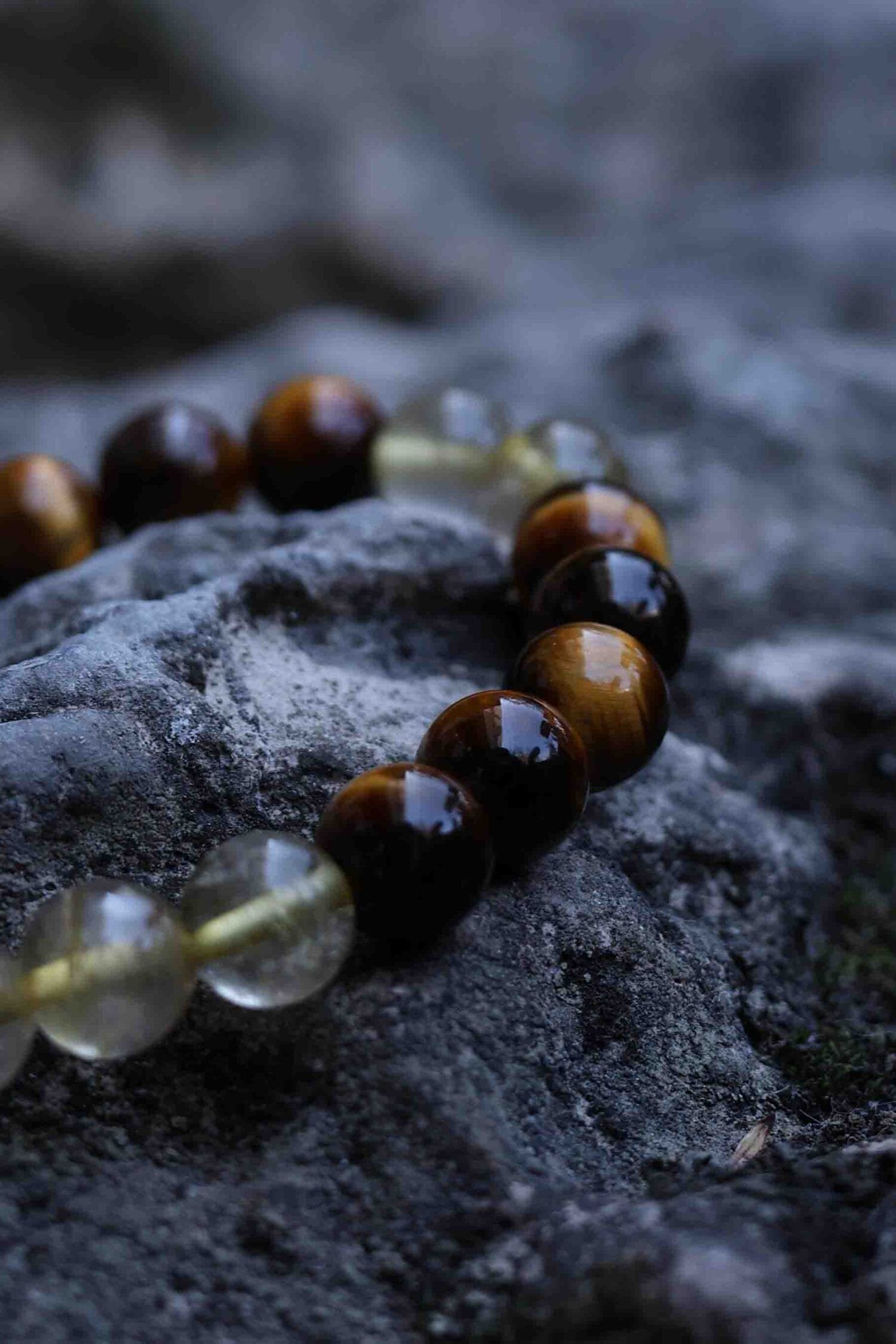 Tiger Eye mixed Rutilated Quartz Bracelet(8mm)