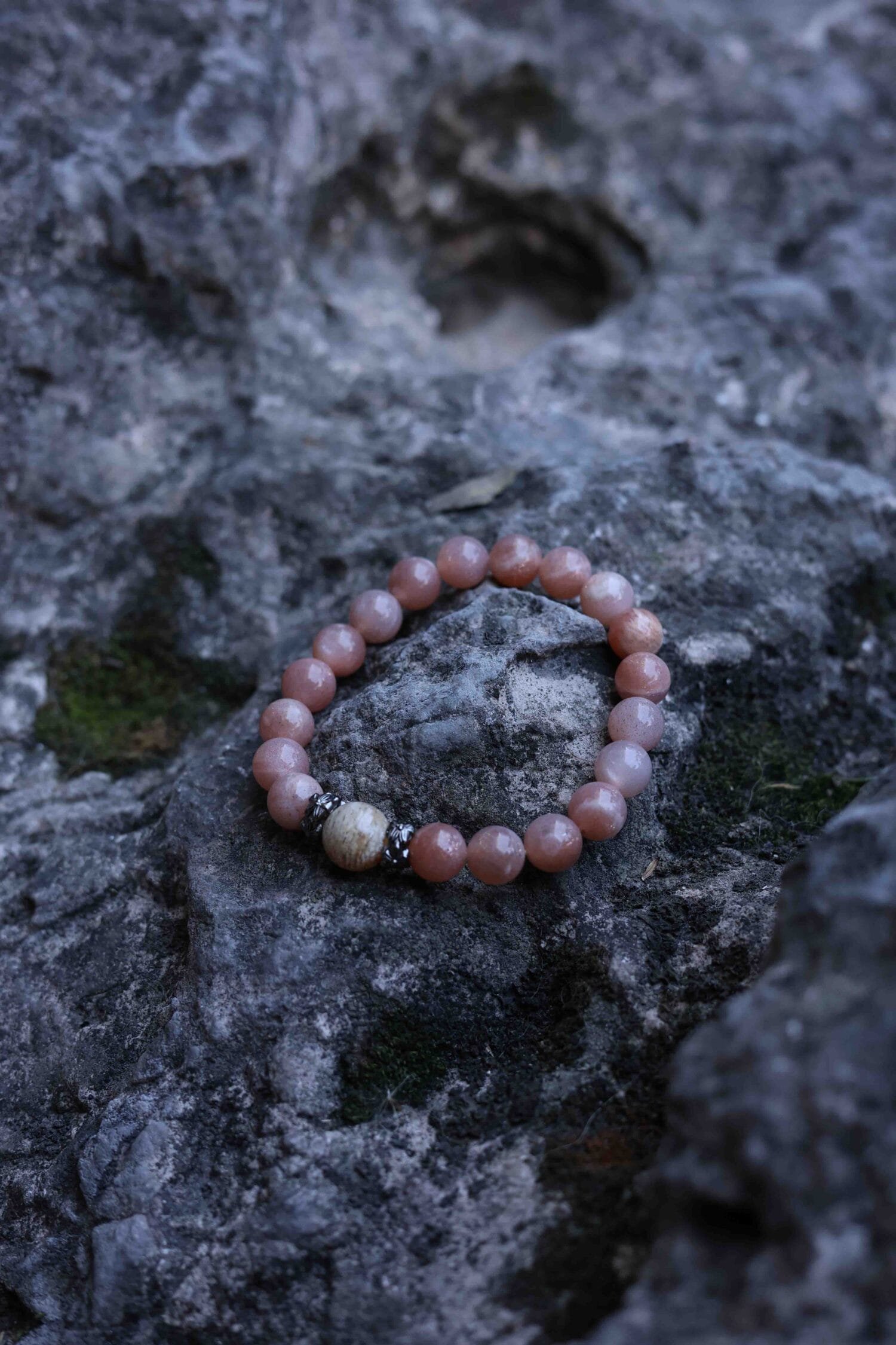 Sunstone mixed Phantom Quartz Bracelet(8mm)