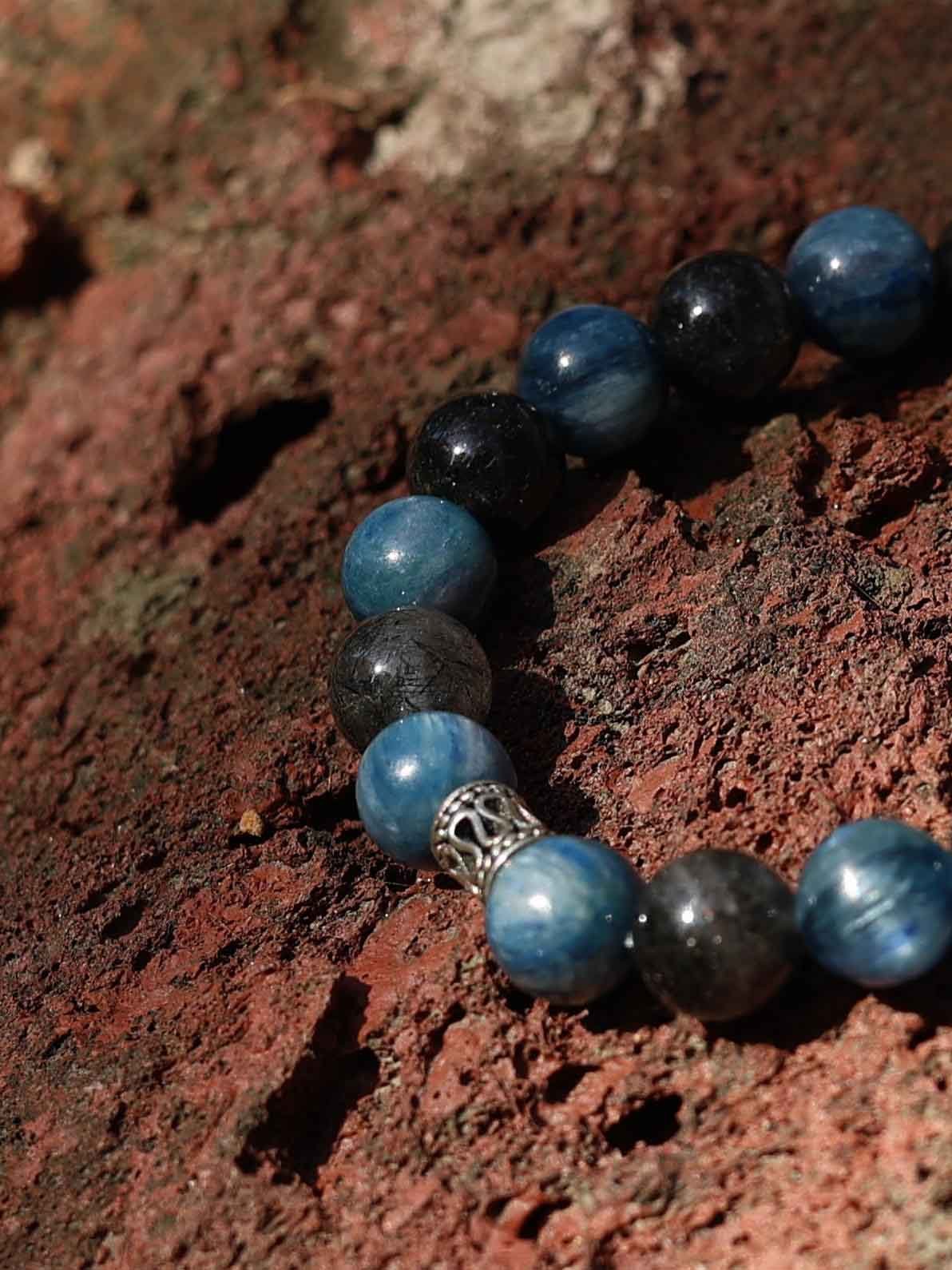 Kyanite mixed Black Super seven Bracelet(8mm)
