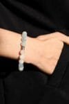 White Moonstone mixed Aquamarine Bracelet(8mm)