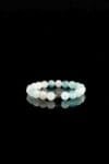 White Moonstone mixed Aquamarine Bracelet(8mm)