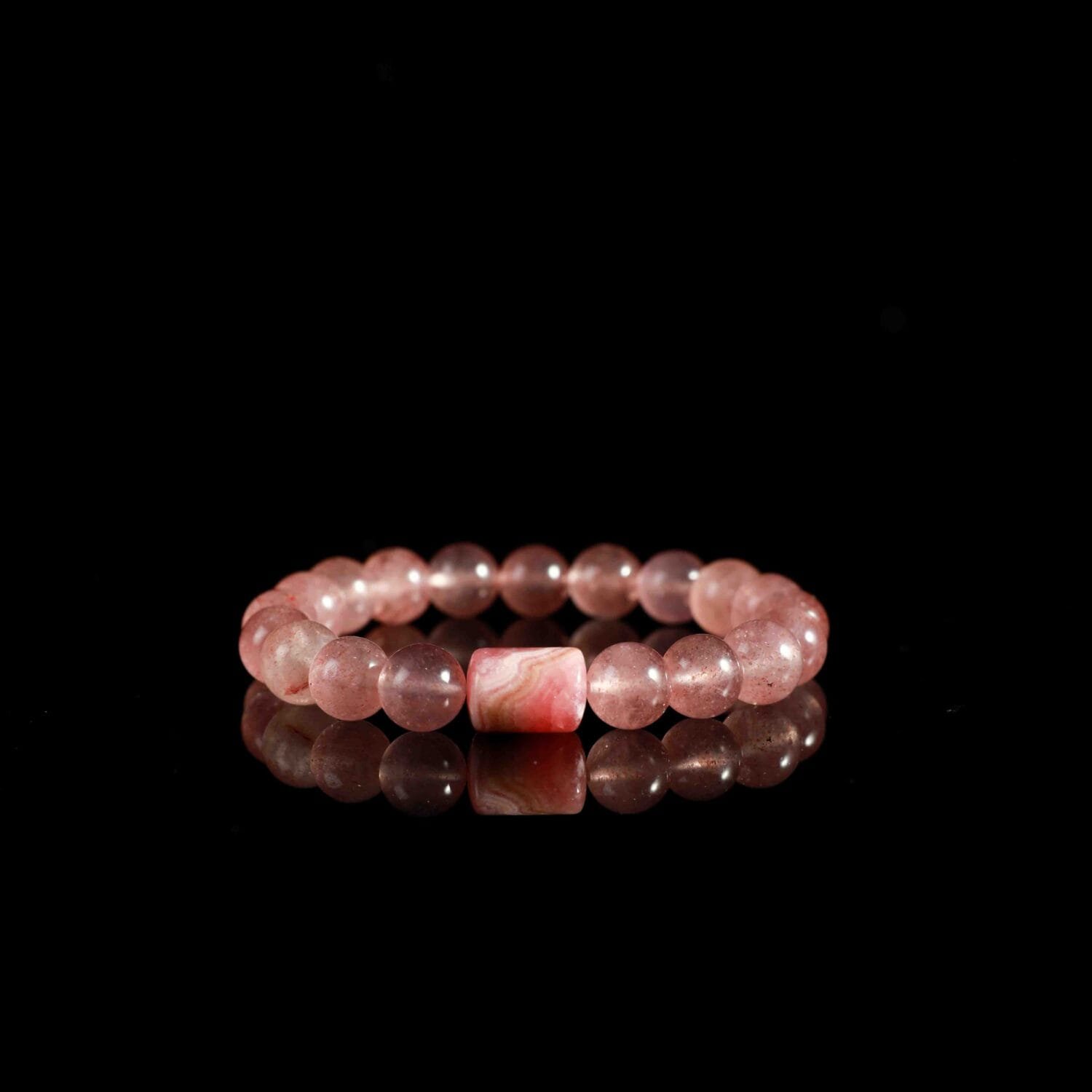 Strawberry Quartz mixed Rhodochrosite Bracelet(8mm)