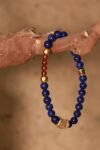 Lapis Lazuli mixed Garnet Bracelet(6mm)