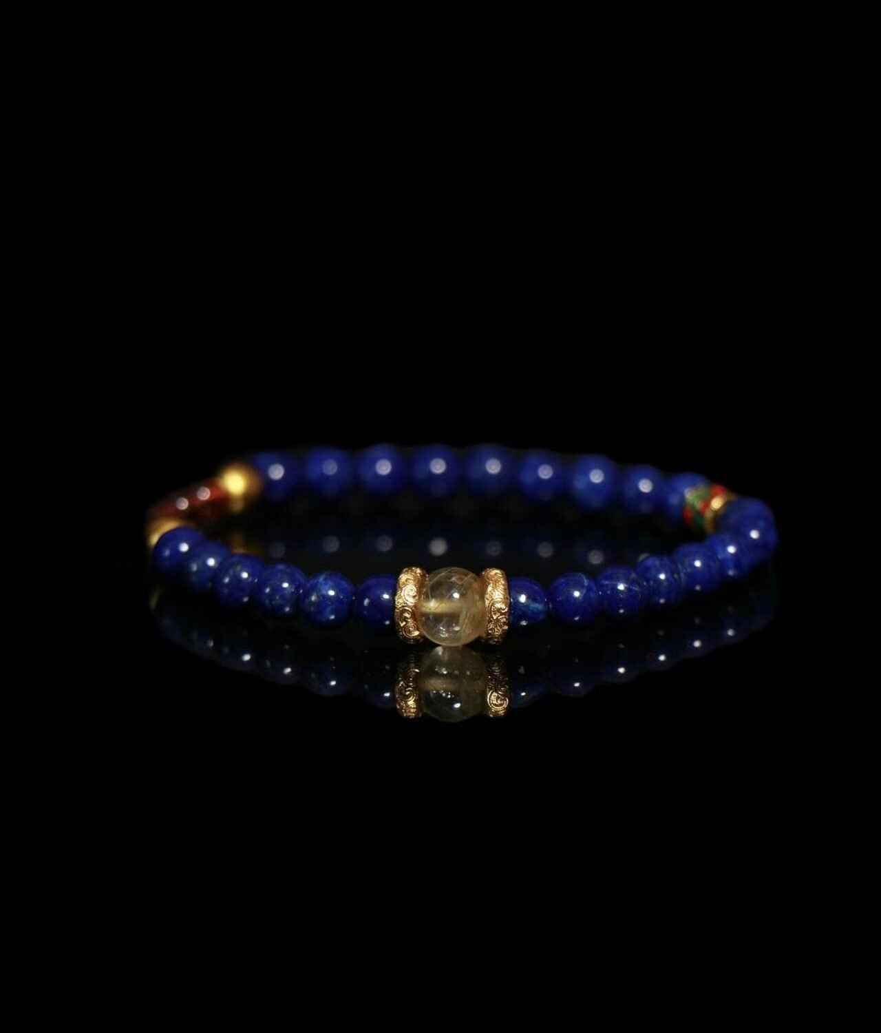 Lapis Lazuli mixed Garnet Bracelet(6mm)