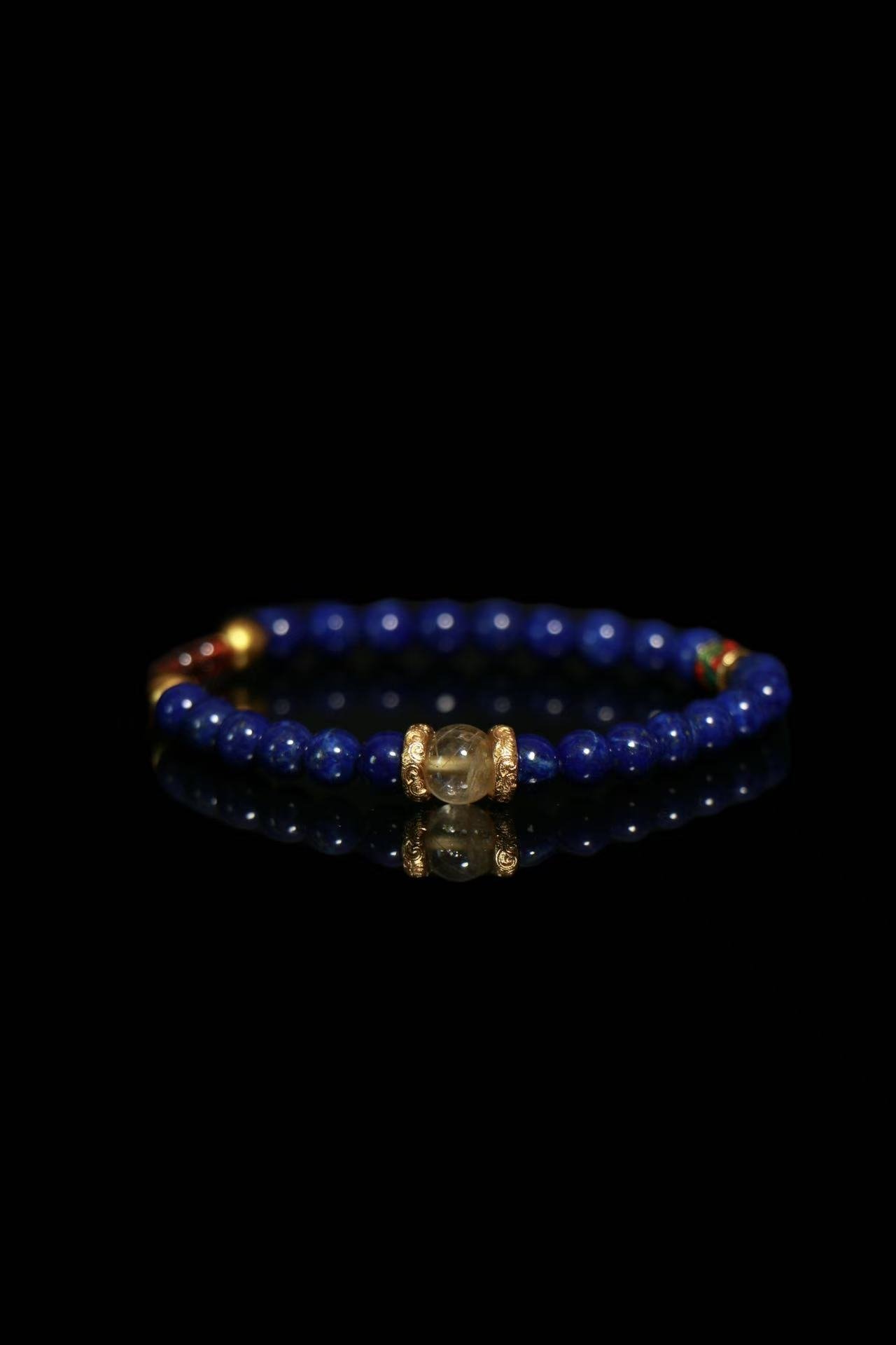 Lapis Lazuli mixed Garnet Bracelet(6mm)