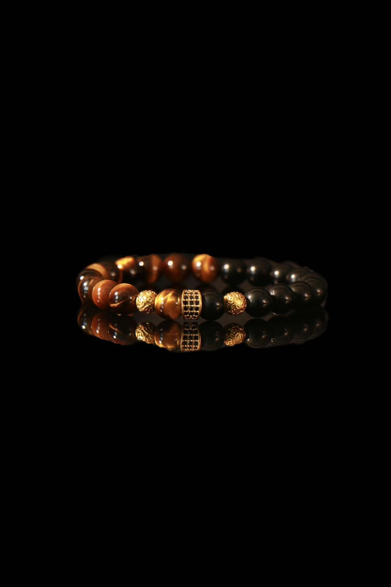 Tiger's Eye Mixed Obsidian Bracelet（8mm）