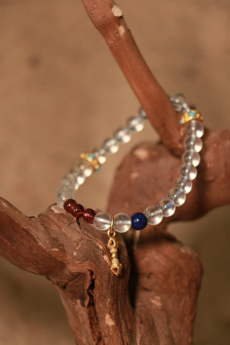Clear Quartz mixed Red Agate Bracelet(6mm)