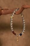 Clear Quartz mixed Red Agate Bracelet(6mm)