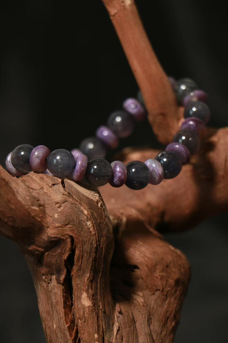 Kunzite mixed Charoite Bracelet(8mm)